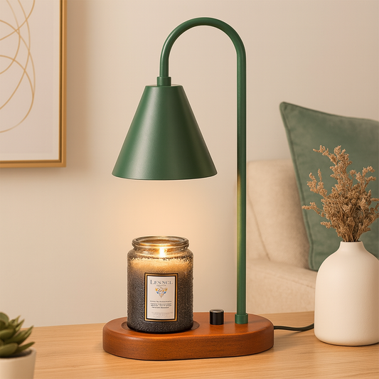 Candle Heater with Wood Base