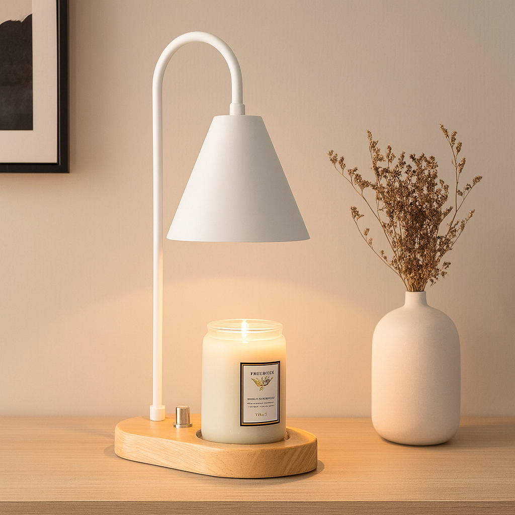 Candle Heater with Wood Base